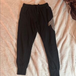 True Religion Black Jogger Pants with Silver Logo